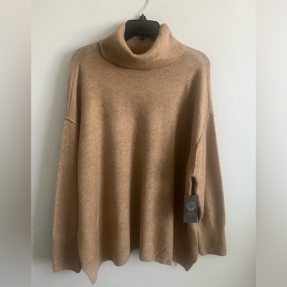 Vince Camuto Women's Plus Size Ribbed Turtleneck Sweater